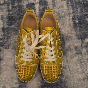 Christian Louboutin Gold Studded Men's Sneakers